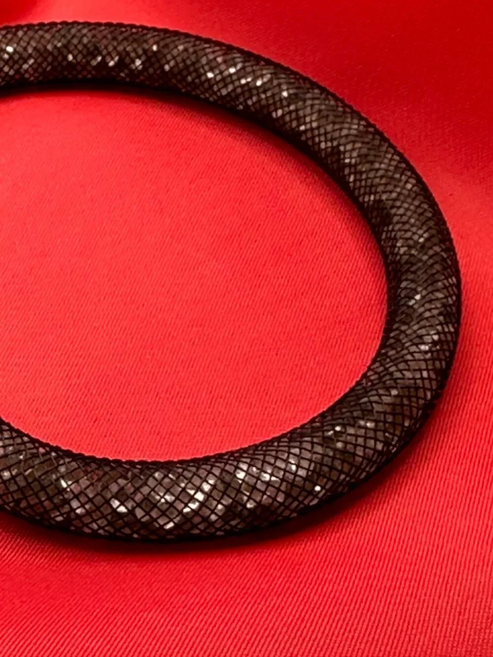 Swarovski Stardust Black Crystal Mesh Bracelet